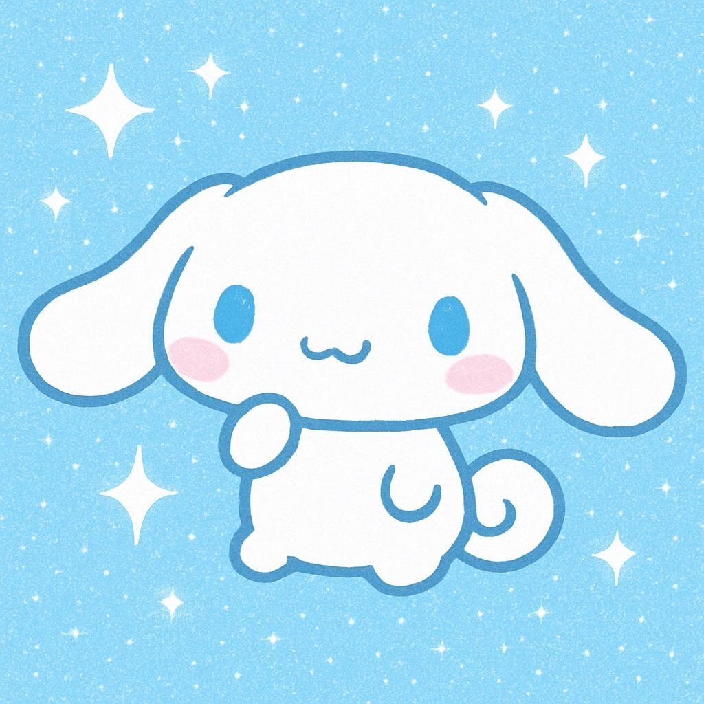 Cinnamoroll with sparkles